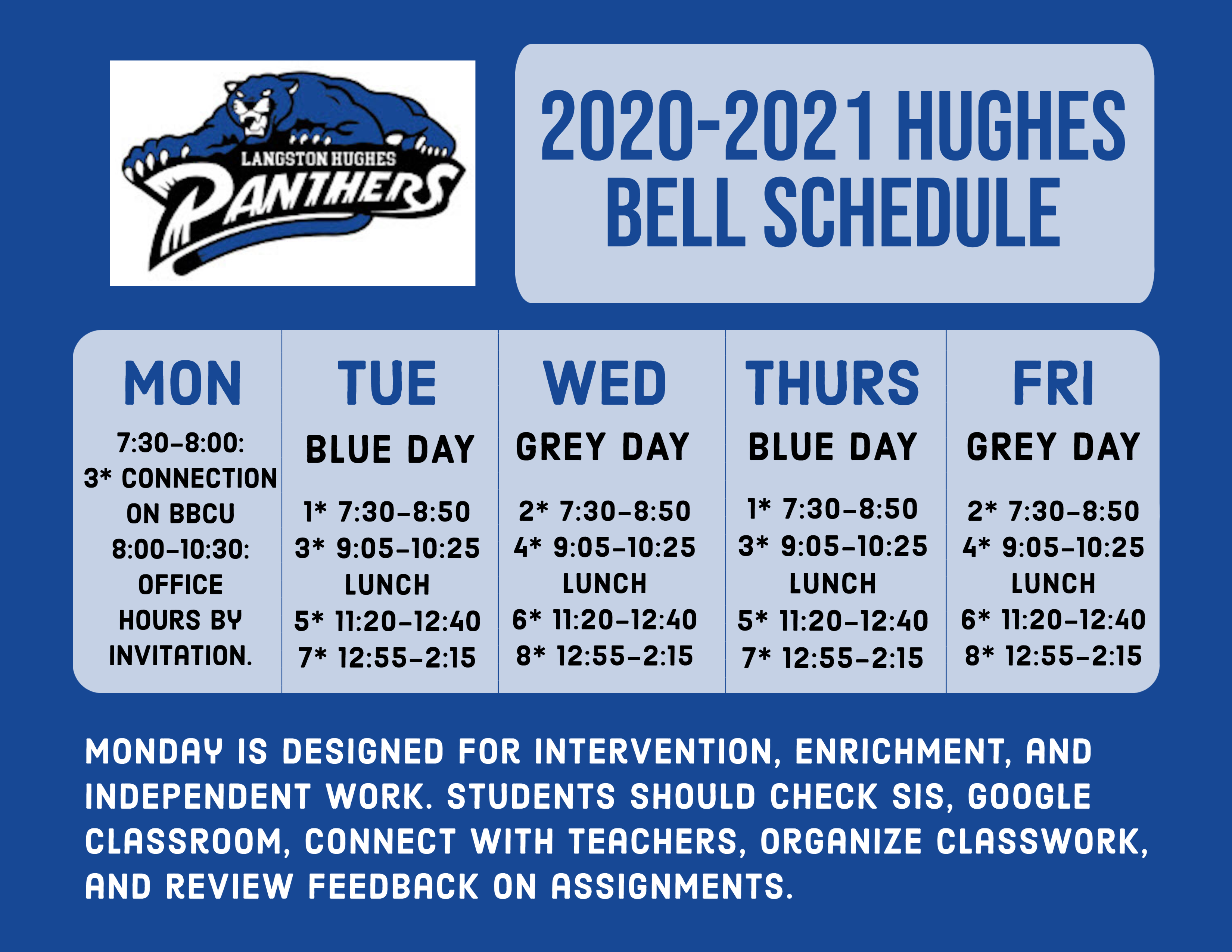 Bell Schedule Langston Hughes Middle School